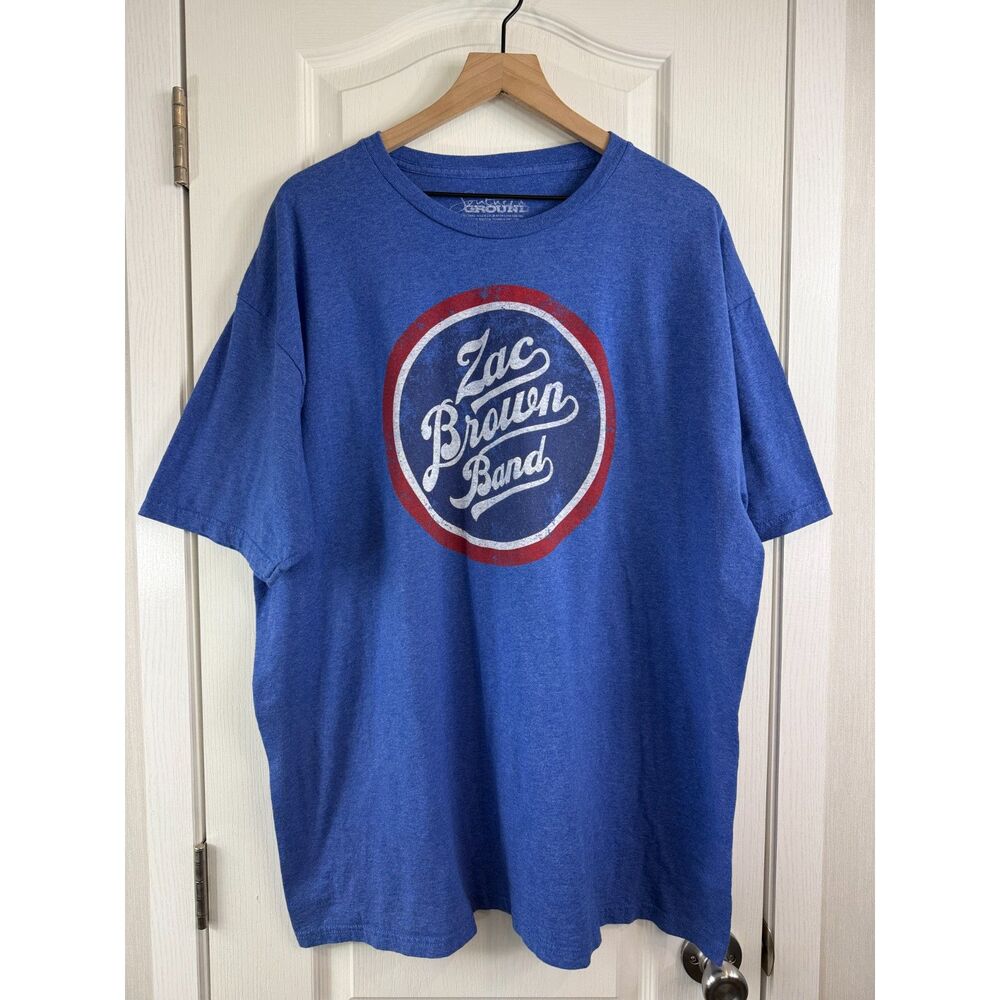 Zac Brown Band 2014 Great American Road Trip Tour T Shirt Mens 3XL Blue ZBB